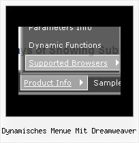 Dynamisches Menue Mit Dreamweaver Submenue Script