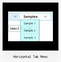 Horizontal Tab Menu Menue Javascript Beispiel