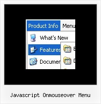 Javascript Onmouseover Menu Onclick Show Menu