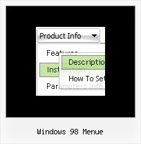 Windows 98 Menue Dropdown Menue Iphone